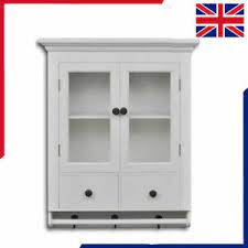 Shipping and local meetup options available. White Wooden Indoor Kitchen Wall Cabinet With Glass Door Storage Organizer Uk 8718475890539 Ebay