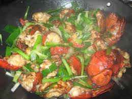 Lobster Chinese Style Stir Fried With Ginger And Spring Onions Taiwanese Cuisine Seafood Dinner Chinese Cooking