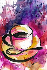 Coffee Dreams No 5 Original Abstract Watercolor Art Ooak Painting By Kathy Morton Stanion Ebsq Coffee Watercolor Coffee Art Painting Art