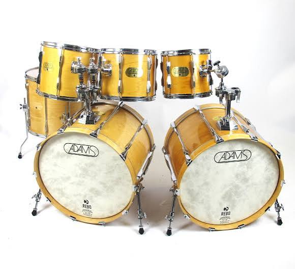 Adams 6000 Birch Clear Lacquer Double Bassdrum - Rebo Music