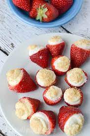 Advertisement step 2 beat together the cream cheese, confectioners' sugar, and vanilla extract in a bowl until smooth. No Bake Strawberry Cheesecake Bites Typically Simple
