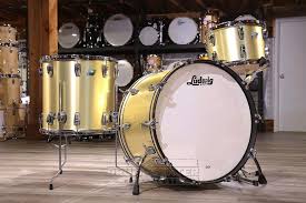 Ludwig Classic Maple 3pc Drum Set Brushed Gold Drums Drum Set Ludwig Drums Set
