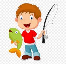 Set of vector badges, stickers on catching fish. Transparent Fish Clipart Png Kids Fishing Clip Art Png Download Vhv