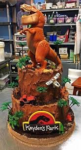 Dinosaur Birthday Cake For 6 Year Old Boy Very Impressive Cakes Like No Other 6 Jurassic Park Birthday Party Dinosaur Birthday Cakes Birthday Party At Park