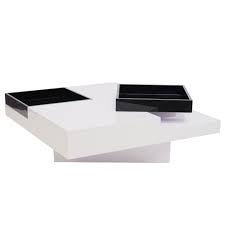 Modisch extravaganter couchtisch mit beitisch, beide aus mdf gefertigt und mit hochglanz weiss lackiert. Couchtisch Hwc G85 Wohnzimmertisch Sofatisch Beistelltisch Tablett Ablagefach Hochglanz 29x80x80cm Weiss Schwarz Kaufen Bei Mendler Vertriebs Gmbh