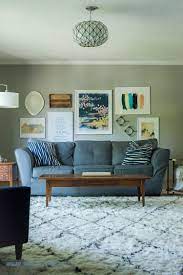 Our Living Room Before Progress And More Progress Mid Century Living Room Gallery Wall Couch Modern Living Room Inspiration