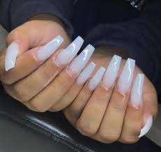Out of all the acrylic choices, the traditional pink and white design continues to reign supreme. This Custom Acrylic Powder Is An Icy Soft White Color That Can Be Purchased By Anyone If You Aren White Acrylic Nails Best Acrylic Nails Simple Acrylic Nails