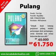 Novel ini dimulai dengan ketegangan. Jual Novel Pulang Karya Tere Liye Wa 0898 6508 779