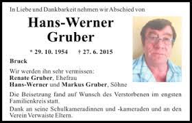 Изучайте релизы werner gruber на discogs. Traueranzeigen Von Hans Werner Gruber Mittelbayerische Trauer