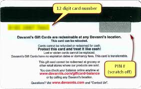 Where to find your cvv or security code. Gift Card Balance Davanni S Pizza Hot Hoagies