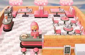 Pink Cafe Serving Sakura Lattes And Strawberry Milk Animalcrossing Animal Crossing Cafe Animal Crossing Animal Crossing 3ds