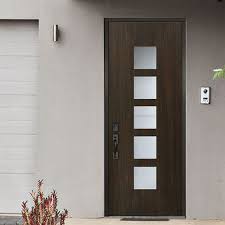 Solidor range of timber composite doors are widely admired for their stunning design, and unparalleled security. Glasscraft Venice Fg Contemporary Fiberglass Entry Door With Square Glass Panels At Doors4home Com