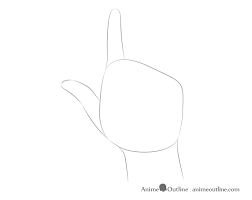 Now, using clear and dark lines, trace the whole hand, making it clean and neat. How To Draw Hand Poses Step By Step Animeoutline