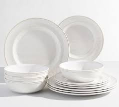Black And White Melamine Dinnerware Sets Cabana Melamine 12 Piece Dinnerware Set Pottery Barn Dinnerware Set Dinnerware Sets Melamine Dinnerware Sets