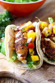 (feel free to check out my tutorial on how to select, peel & dice a mango.) red onion: Blackened Fish Tacos With Mango Salsa Sriracha Aioli Lemon Blossoms