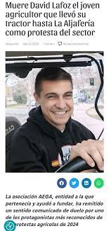 Olga on X: "David Lafoz,un joven agricultor de 27 años que participo en las  tractoradas de Aragón defendiendo el campo "SU VIDA" 🚜 "No aguanto más  inspecciones de Hacienda ni de trabajo,