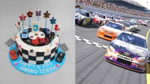 I stacked the 2 pound cakes together then froze them,this makes it easier to carve. Nascar Birthday Cake Decoration Blue Floor Youtube