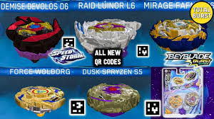 › best beyblade scan codes. Mirage Fafnir F6 Raid Luinor L6 Qr Codes Force Wolborg Dusk Spryzen S5 Dual Pack Qr Codes Youtube
