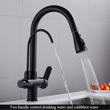 Securing the 5th place in the review list today, this incredible faucet is brought to you by delta faucet. Buy Wanfan Kitchen Sink Faucet With Pull Down Sprayer 2 Handle 3 In 1 Water Filter Purifier Faucets Black 0195r Online In Vietnam B07mgst8nm