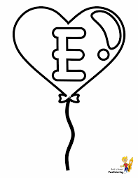 Easy Coloring Pages Free Alphabets 39 Balloon Hearts Abcs 123s