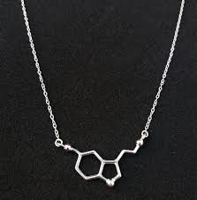 Química ciência fórmula estrutura molecular serotonina colar hormônio  moléculas enfermeira pingente corrente colares jóias femininas|serotonin  molecule necklace|nurse jewelrymolecule necklace - AliExpress