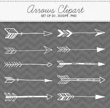 Doodle Tribal Aztec Arrow Clipart Instant Download Digital Arrows Set Of 20 160 On Etsy 4 87 Clip Art Diy Tattoo Arrow Clipart