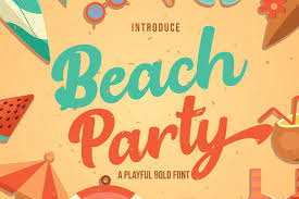 Browse by alphabetical listing, by style, by author or by popularity. Beach Party Font By Ian Mikraz Creative Fabrica Party Font Bold Fonts Beach Party