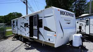 The ultra lite series was crafted to remain light so that most owners of ½ ton trucks can tow them easily. Sold 2013 Forest River Rockwood Signature Ultra 8311 2 Slides Bunks Outside Kitchen 15 900 Youtube