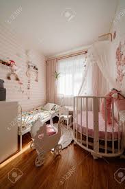 Wall, curtain and floor colors. Beautiful Little Cosy White Kids Room With Two Beds For Girls Stock Photo Picture And Royalty Free Image Image 150426823