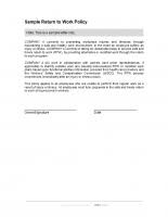 Members may download one copy of our sample forms and templates for your personal use within your organization. Develop A Return To Work Program Wscc Workers Safety And Compensation Commission
