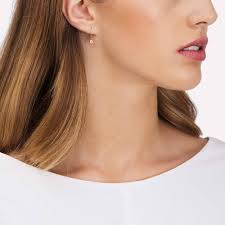 Diamond store dot earrings