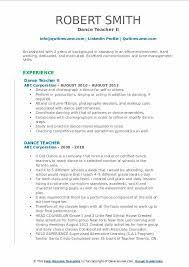 Elevator pitches can be useful in many situations, such as an interview or networking event. Dance Teacher Resume Samples Qwikresume