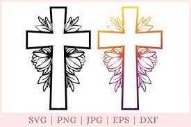 Cross flowers red and white cambodia. Cross With Flowers Floral Cross Graphic By Crazycutdesigns Creative Fabrica