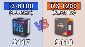 This processor is not locked. Intel Core I3 8100 3 6ghz Vs Ryzen 3 1200 Oc 3 9ghz Youtube