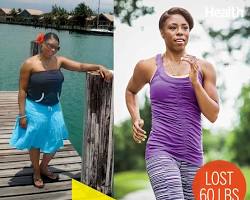 before and after photo of a person who has lost weight