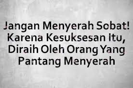 Jangan pernah menyerah atas impianmu. Kata Motivasi Jangan Menyerah Cikimm Com