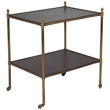 Two Tier Leather End Table By Maison Jansen French 1940s 1stdibs Com Furniture Table Tea Table