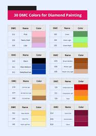 Diamond Painting DMC Color Chart in Illustrator, PDF - Download |  Template.net