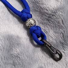 Paracord keychain, survival keychain with carabiner: 3 Variants Of Bead 550 Paracord Id Lanyard Electric Blue Carabiner Decorative Knot Bead Keychains Lanyards Accessories Pacificbeachhomes Com