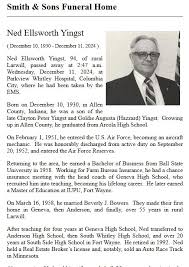 In Memory Ned Yingst. 12-10-1930