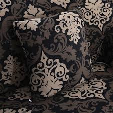 Black And Gold Couch Covers Black Gold Floral Damask Pattern Sofa Couch Cover In 2020 Couch Covers Outdoor Furniture Covers Furniture Covers