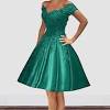 For events in the cooler months, check out the green dresses in soothing shades of pine needle green, teal, olive, and deep emerald. 1
