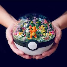 Charmander S Floral Garden Poke Ball Terrarium By Https Thevintagerealm Deviantart Com On Deviantart Pokemon Terrarium Pokemon Diy Pokeball