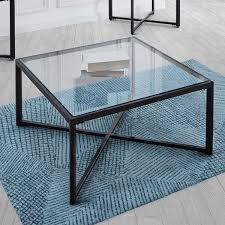 Vrtanes Cross Legs Cocktail Table In 2020 Coffee Table Square Glass Coffee Table Cheap Coffee Table