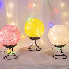 Desk lamps are compact and can be used in an office, on a night table, or anywhere you want to read and get good light close to the source. Led Linen Rattan Ball Desk Lamp Usb Creative Romantic Night Light With Switch Button Sale Banggood Com
