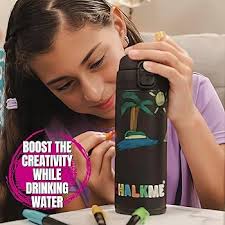 Amazon.com: Kids Water Bottle 16 oz Insulated Stainless Steel Reusable, Fun  Easter Basket Stuffers For Kids, Travel Activities, Gift tumbler For Boys  And Girls, Decorate Your Own Water Bottle With Chalk Markers: