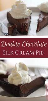 Double Chocolate Silk Cream Pie Desserts Valentines Recipes Desserts Dessert Recipes