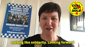 Kate Flannery Encourages supporters to attend the Orgreave Rally