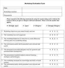 Workshop Evaluation Form Laustereo Com