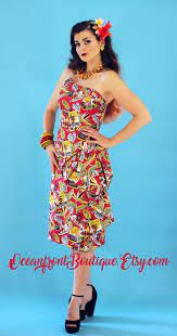 100% coton tagged taille 8y 14,5 d'une fosse à l'autre. Robe Hawaienne Robe Tiki Robe Rockabilly Robe Sarong Robe Etsy Fashion Edgy Fashion Womens Fashion Edgy